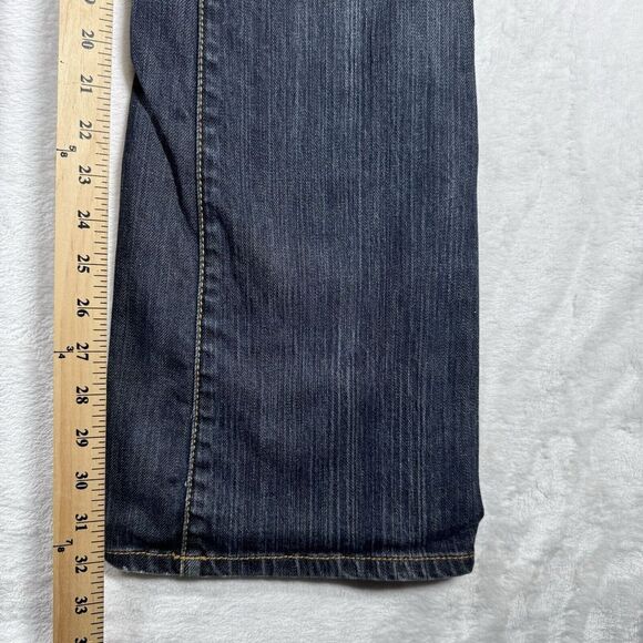 7 For All Mankind Classic Flare Jeans SZ 28 Denim Pants Ladies Dark Wash Stretch - Picture 14 of 14